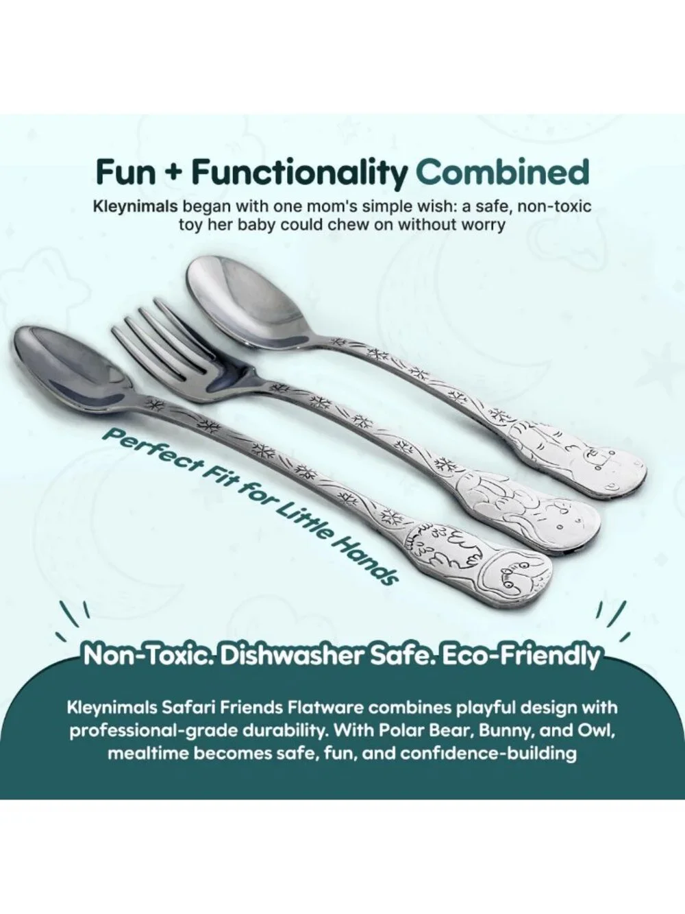 Non-Toxic Stainless Steel Baby Flatware Set - Safe, Durable & Made in USA
